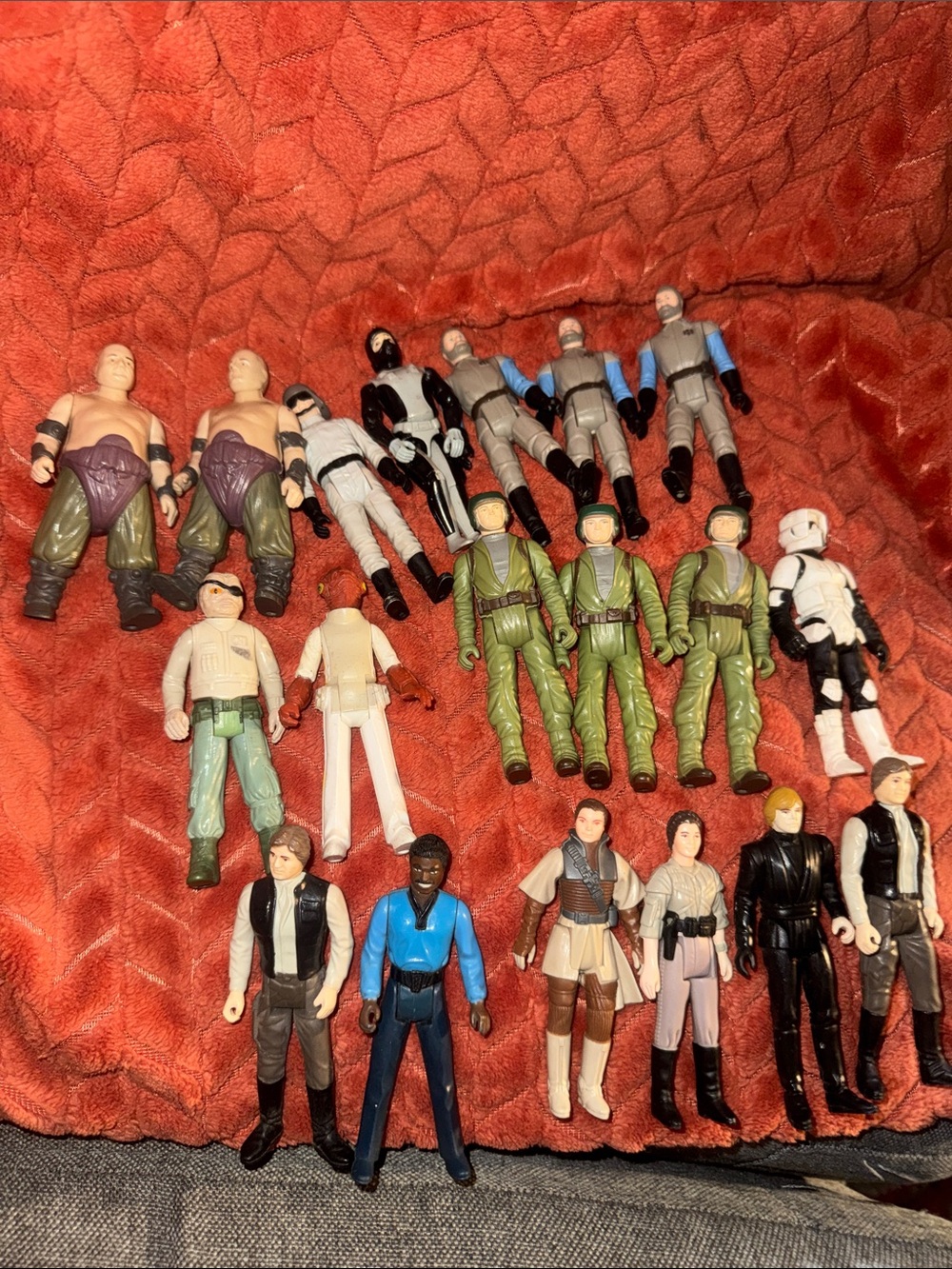 VTG 1970s 1980s Star Wars Action Figure Lot of 17 Kenner Luke Leia Han Lando